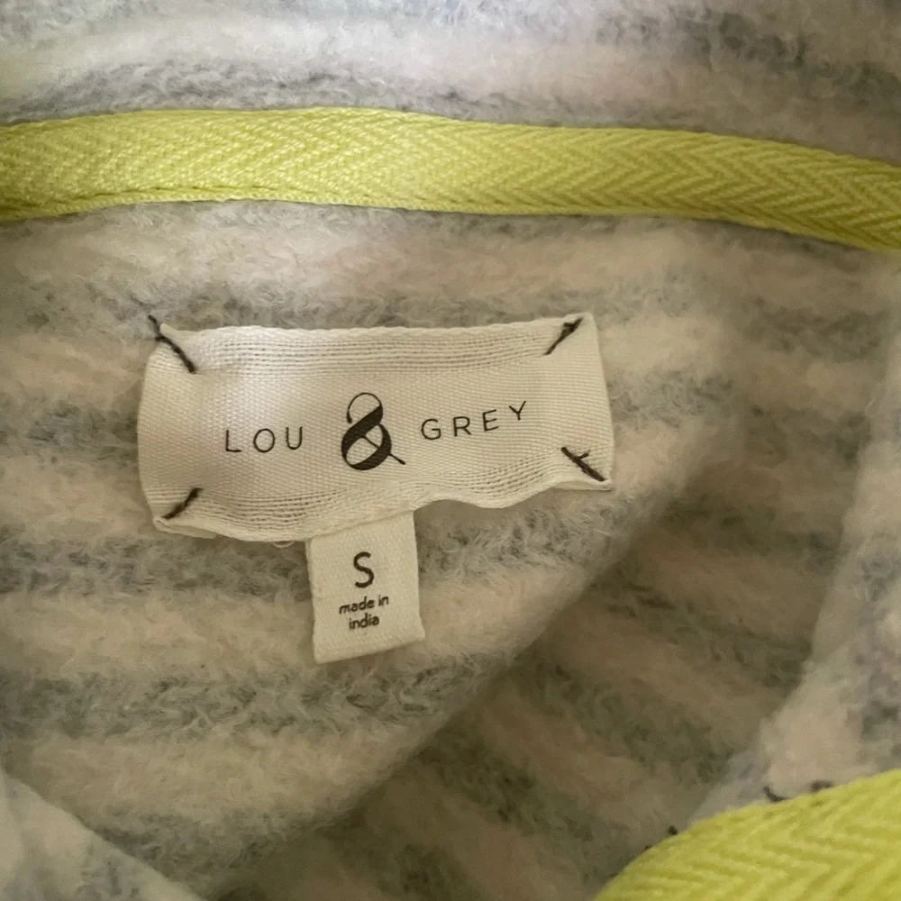 Lou & Grey Stripe Balloon Sleeves Hoodie size S - Picture 12 of 14